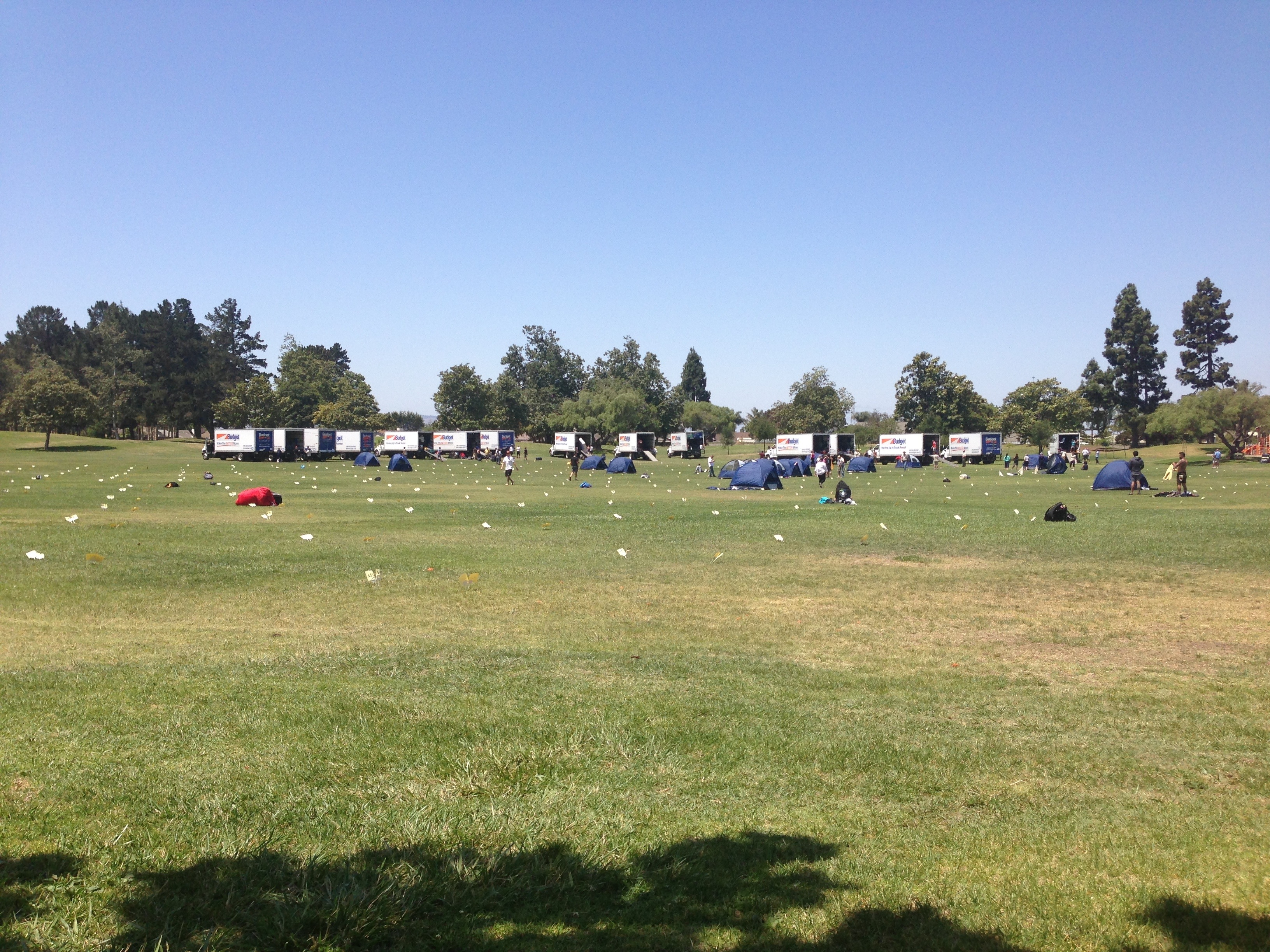 ALC campgrounds & tent grid, before being set up for the day.